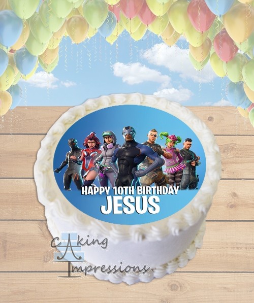 fortnite cake images - fortnite season 4 edible frosting image cake topper round  fortnite season 4 edible frosting image cake topper round - fortnite cake images